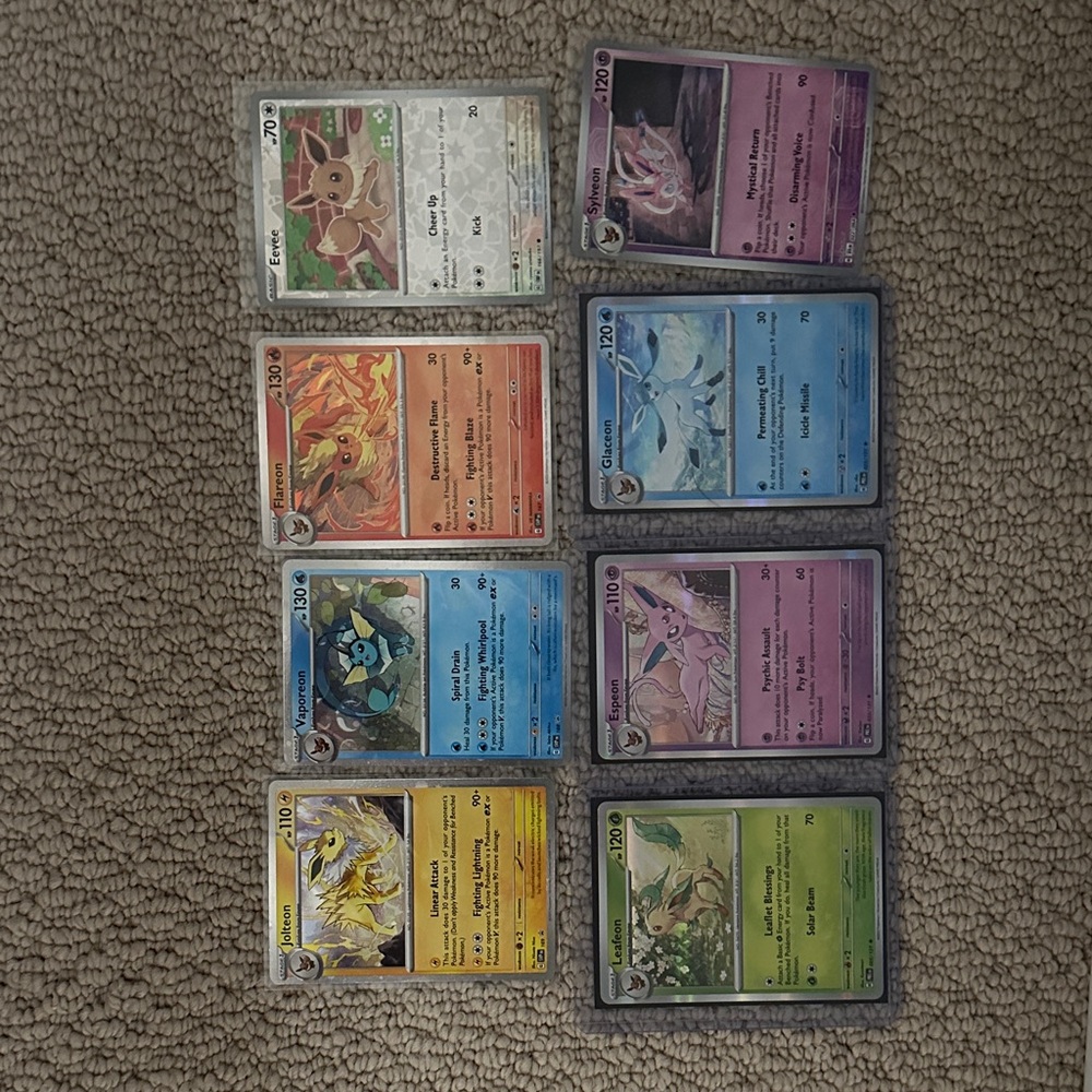 Colorful Pokémon Trading Card Set